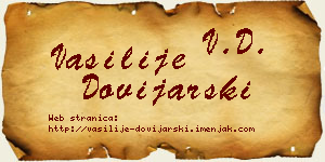 Vasilije Dovijarski vizit kartica